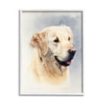 thumbnail image 4 of Stupell Industries Golden Retriever Smiling Portrait Animals & Insects Painting White Framed Art Print Wall Art, 4 of 5