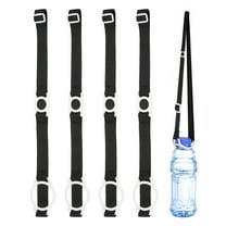 REGALWOVEN Water Bottle Lanyard Adjustable Holder Shoulder Strap for Hiking Walking Black