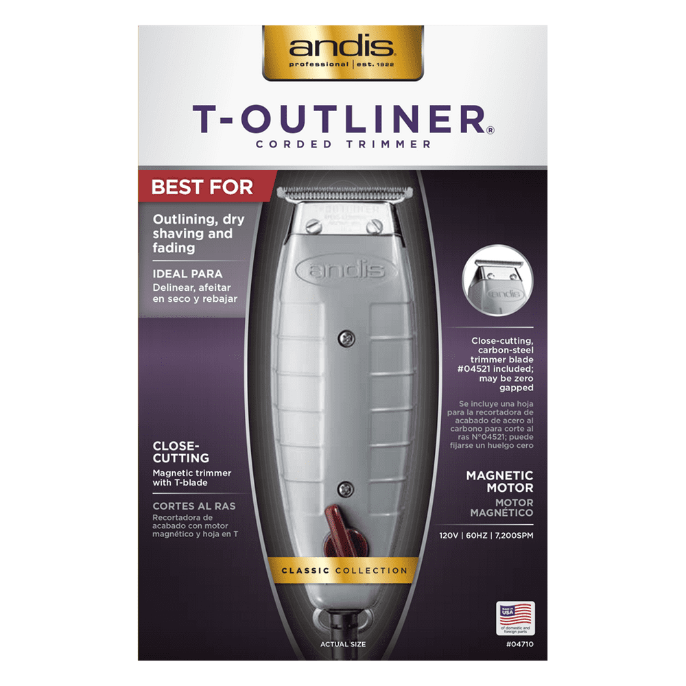 Andis 04710 Professional TOutliner Corded Beard/Hair Trimmer with T