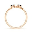 thumbnail image 2 of ANGARA Natural Round Two Stone Twist Blue Sapphire Ring in 14K Rose Gold for Women (Size-3.2mm) | September Birthstone, Birthday, Anniversary, Jewelry Gift for Women | Natural Blue Sapphire Ring, 2 of 7