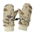thumbnail image 5 of Toddler Winter Mittens Kids Winter Ski Mittens Printed Thermal Lined Quick Drying Handwear Durable Cold Weather Outdoor Sports Gloves Toddler Girl Mittens Khaki 6 Months-24 Months, 5 of 6
