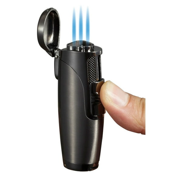 Visol  Triad Triple Jet Flame Cigar Lighter - Gunmetal - Ships Degassed