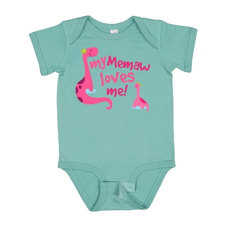 

Inktastic My Memaw Loves Me Gift Baby Girl Bodysuit