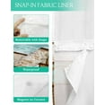 thumbnail image 3 of No Hook Shower Curtain with Snap in Liner, Retro Blue and Brown Farmhouse Wooden Board Hotel Shower Curtains for Bathroom, Washable Shower Curtain Liner Set with Mesh Top Window, 54"x78", 3 of 6