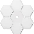 thumbnail image 1 of Ekena Millwork CMP38DY-03000 38 in. OD x 3 in. ID Square Daisy Architectural Grade PVC Contemporary Ceiling Medallion, 1 of 1