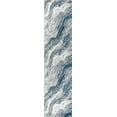 thumbnail image 6 of JONATHAN Y SUPERSOFT 2 x 8 Runner Rug, Kassia Contemporary Glam Abstract Marble - Navy/Cream, SEU300B-28, 6 of 6