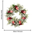 thumbnail image 4 of 20Inch Spring Summer Front Door Wreath with Green EucalyptusLeaves Flower Elegant ArtificialWreath Welcome Sign Easter Valentines Mother's Day Wreath for Home Window Porch Porch Indoor Outside Decor, 4 of 8