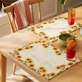 thumbnail image 4 of Yellow Sunflowers Placemats Set of 4 Farmhouse Rustic Botanical Floral Plants Place Mats Indoor Wipeable Table Mats Washable Dining Table Placemats for Kitchen Holiday Party Home Decor 13x19 Inch, 4 of 9