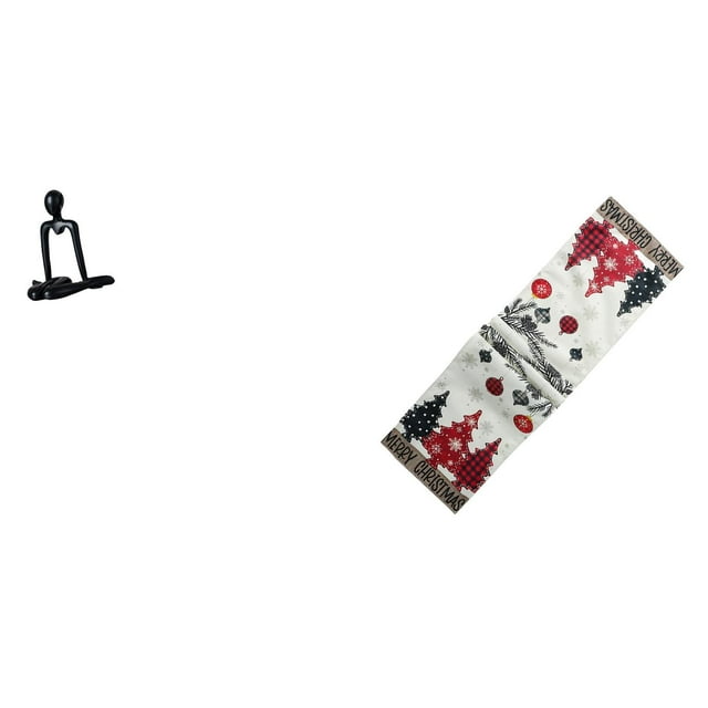 Escultura abstracta, adorno de mesa para armario, dormitorio, estantería, chimenea, con camino de mesa navideño, cómoda, bufanda, árbol de Navidad reu