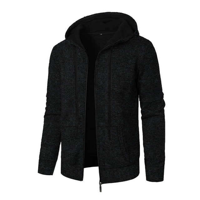 ShomPort Long Sleeve Hooded Outwear for Mens Drawstring Zip Up Trendy Coats Lightweight Athletic Running Jackets with Pockets