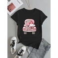 thumbnail image 4 of Effortless Style, Women's Cupid Heart Print T-Shirt - Casual Crew Neck, Short Sleeve, Soft Tee Tee For Adult, Men, Women, Teen, Teenager, Adolescent, Youth, 4 of 7