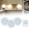 thumbnail image 2 of Battery-Free Wireless Remote Control Night Light - Portable Wall Light with Adhesive Backing, Energy-Efficient, Adjustable Brightness & Timing Settings, Ideal for Kitchen, Bedroom, Warm light, 2 of 7