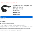 thumbnail image 2 of Lower Radiator Hose - Compatible with 2002 - 2004 Audi A6 2003, 2 of 2