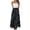 Black, variant on Women's Summer Sleeveless Swing Sundress Polka Dot Print Patchwork Strapless A-Line Maxi Dress White L (Beach Vacation Outfits Women)