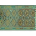 thumbnail image 1 of Ahgly Company Indoor Rectangle Oriental Turquoise Blue Traditional Area Rugs, 7' x 9', 1 of 4