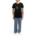 thumbnail image 4 of CafePress - Lickotheirish Women's Dark Pajamas - Women's Short Sleeve Print T-Shirt and Pants Dark Cotton Pajama Set, 4 of 7