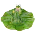 thumbnail image 2 of Agua flotante Artificial, hoja de loto, Rana, estanque de animales, decoración de pecera, ornamento de paisaje, 2 of 14