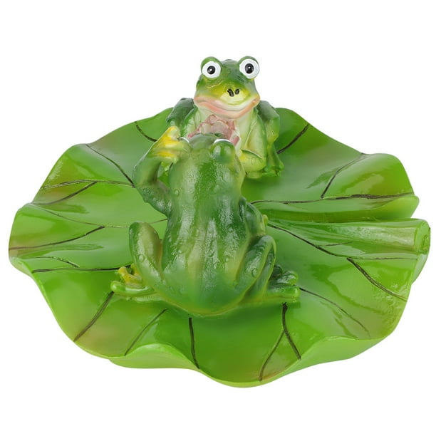 Viccilley Decor Craft - Artificial Floating Water Lotus Leaf Frog Animal  Pond Fish Tank Decoration Landscape Ornament 