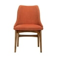 thumbnail image 3 of 5 Piece Dining Set with Countered Fabric Side Chairs, Brown and Orange, 3 of 4