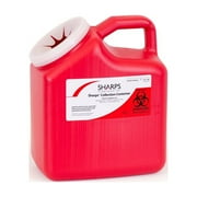 Mailback Sharps Container The Sharps Disposal By Mail SystemÂ® PRO-TECÂ® 11 H X 6 W X 9 L Inch 2 Gallon Red Base / White Lid Vertical Entry Snap On Lid