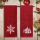 thumbnail image 5 of Adornos navideños, toallas navideñas de doble cara con lentejuelas bordadas, árbol de Navidad, copos de nieve, absorbentes de agua, regalo navideño, toallas de mano., 5 of 6