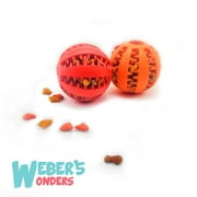 Set of 2 Weber's Wonders IQ Treat Ball for Dogs - Interactive Food Dispensing Toy