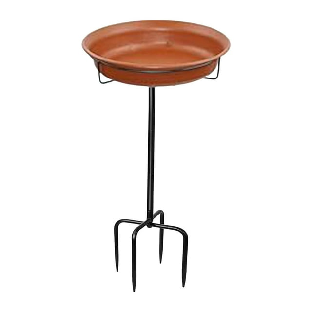 Alimentador de pájaros de metal Baño de aves Amplio Base estable Regalos Gran capacidad Accesorios de decoración de jardín para jardín exterior