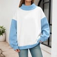 thumbnail image 3 of Women's Neck Sweatshirts,Oversized Turtleneck Long Sleeve Pullover Tops Fall Trendy Soft Sweatshirt Sweatshirts for Women Casual Daily Wear, 3 of 5
