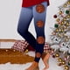 thumbnail image 1 of MKLEKYY Leggings deportivos para mujer Leggings para mujer Leggings cómodos para hacer ejercicio Pantalones con estampado navideño de bloques de color Leggings suaves y elásticos, 1 of 4