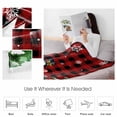 thumbnail image 4 of Christmas Snowman Throw Flannel Blanket 40x60In Winter Xmas Pine Tree Snowflakes Red Plaid Super Soft Cozy Bed Blanket, Lightweight Plush Fuzzy Bed Throw for Bedroom Sofa Couch Living Room, 4 of 4