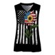 thumbnail image 4 of Blusa sin mangas con estampado de cuello en V informal para mujer a la moda, camisetas sin mangas de verano Fridja  gh6542, 4 of 4