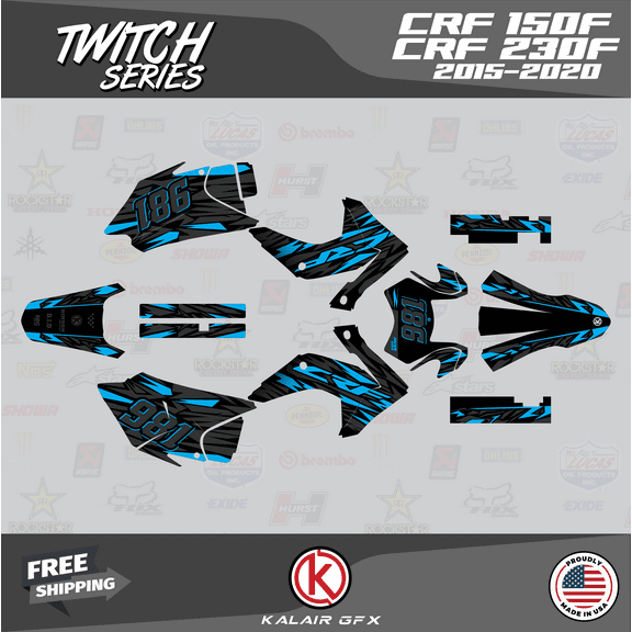 Kalair GFX Graphics Kit for Honda CRF150F (2015-2020) Twitch Series