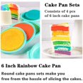 thumbnail image 3 of Silicone Cake Pan - Rainbow Cake Pans 6 Inch Round Silicone Baking Pan Layer Cake Pan Set for Rainbow Cake Resin, 3 of 8