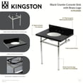thumbnail image 5 of Kingston Brass KVPK30KB0 Templeton 30-Inch Black Granite Console Sink with Brass Legs (8-Inch, 3-Hole) in Black Granite/Matte Black, 5 of 6