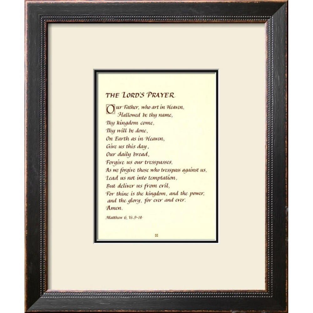 The Lord's Prayer Framed Art Print Wall Art 19x23