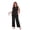Black, variant on PINKSIR Plus Size Lounge Sets for Women Sleeveless Tank Top Wide Leg Pants Soft Comfy Pajama Set Loose 2 Piece Outfit with Pockets Coffee 1X-4X