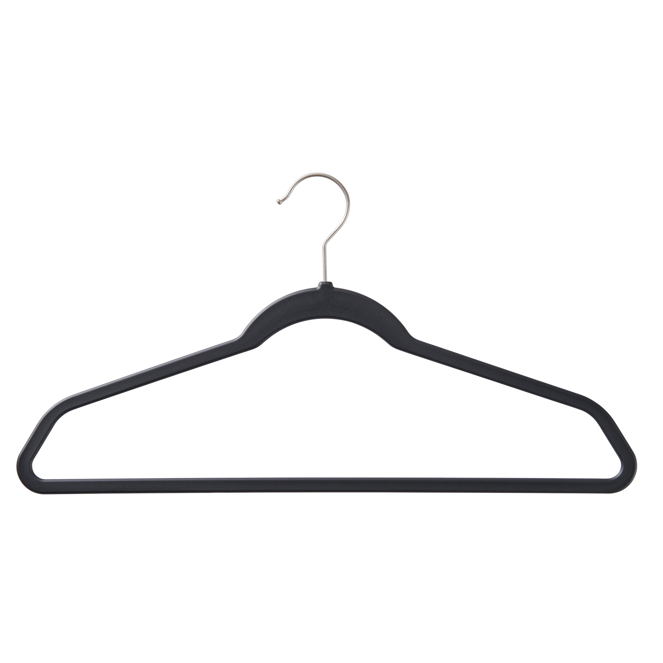 Better Homes & Gardens Non-Slip Rubberized Clothes Hangers, 30 Pack, Rich Black
