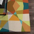 thumbnail image 3 of Retro Rug Geometric, 1960s, 1970s Colorful 63x35" Rug Floor Mat, 3 of 4