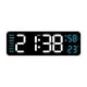 thumbnail image 1 of Reloj despertador digital con pantalla LED y función de memoria, 12/24 h, temperatura, humedad y semana. Azul, 1 of 9