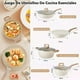 thumbnail image 2 of Juego de Bateria de Cocina, Sartenes Antiadherentes, Tapas de Vidrio, Apto para Inducción, Juego de Sartenes Incluye Sartén, Olla Sopera, Cacerola para Leche y Utensilios, Libre de PFOA y PTFE, 2 of 8