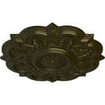 thumbnail image 3 of Ekena Millwork 20 1/4"OD x 1 1/2"P Deria Ceiling Medallion (Fits Canopies up to 6"), Hand-Painted Green Gold, 3 of 6