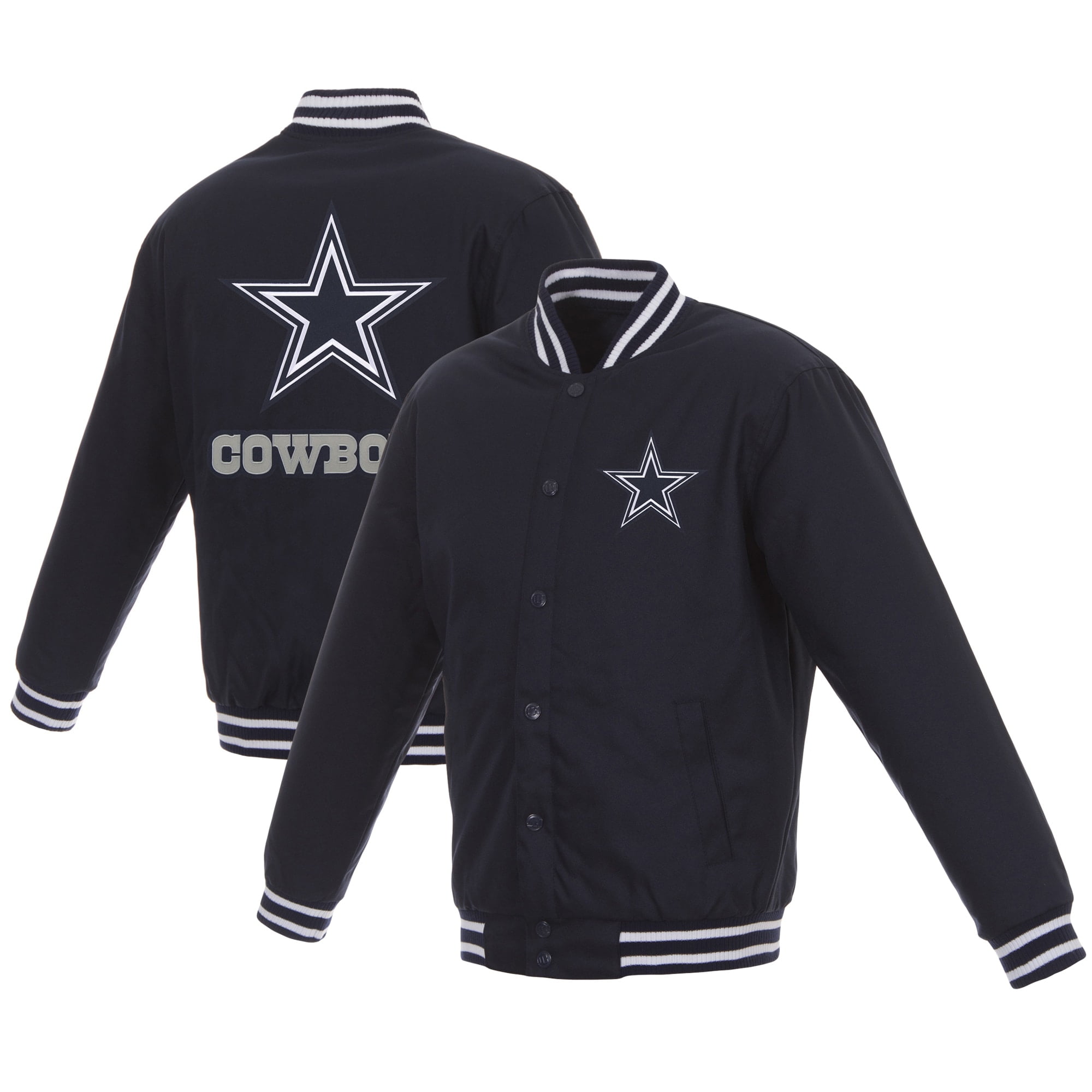 Dallas Cowboys JH Design Poly Twill Jacket Navy