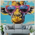 thumbnail image 4 of Nawypu Tapestry Mischievous Giraffe Art Print Mural for Bedroom Living Room Dorm Home Decoration, 4 of 6