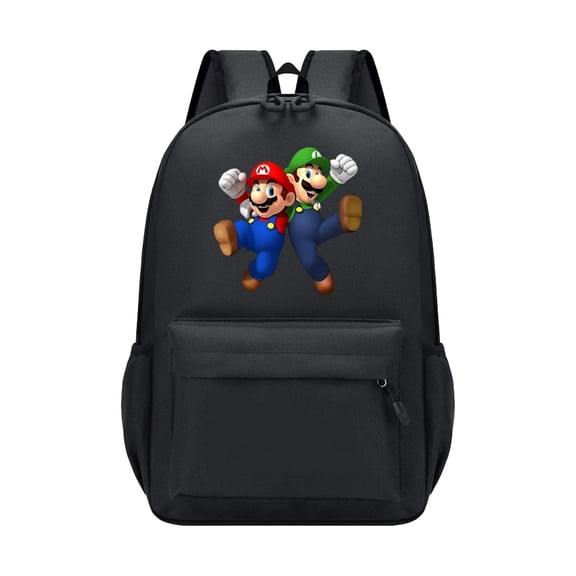Super Brothers School Backpacks – Classic Plumber Video Game Character Backpacks – Movie Themed Bookbag Ideal for Back to School Gifts