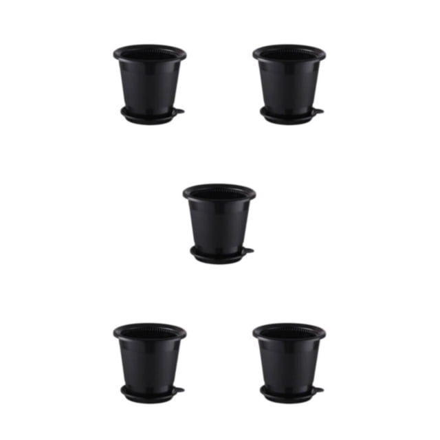 Macetas para orquídeas Yuarrent con agujeros de aire Negro
