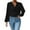 001_Black, variant on Blouses for Women Dressy Casual Women's Blouse Ruffle Folds V Neck Tops Chiffon Shirt Loose Long Sleeve Shirts for Women White