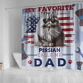 thumbnail image 4 of My Favorite Persian Calls Me Dad. Happy Father's Day Shower Curtain Cat Lover Kitten Owner Gifts Waterproof Bathroom Bathtub Curtain - 00005, 4 of 5