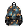 thumbnail image 3 of Basketball and Meteor Teal Pattern Cute School Backpack Bag for School with Padded Back and Adjustable Shoulder Straps 15.25"x11.5"x5.25", 3 of 5