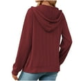 thumbnail image 5 of up to 60% off Gifts Usmixi Sweatshirt Coats for Women Sweater Coats for Women Long Sleeve Winter Lightweight Comfy Knitted Hooded Coats Casual Solid Open Front Zipper Pocket Girls Jackets, 5 of 6