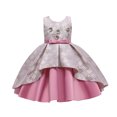 thumbnail image 1 of Flower Girls Dress Party Pageant Prom Dresses Best Gift for Girl Girls Embroidered Flower Pageant Princess Party High Low Dress, 1 of 7